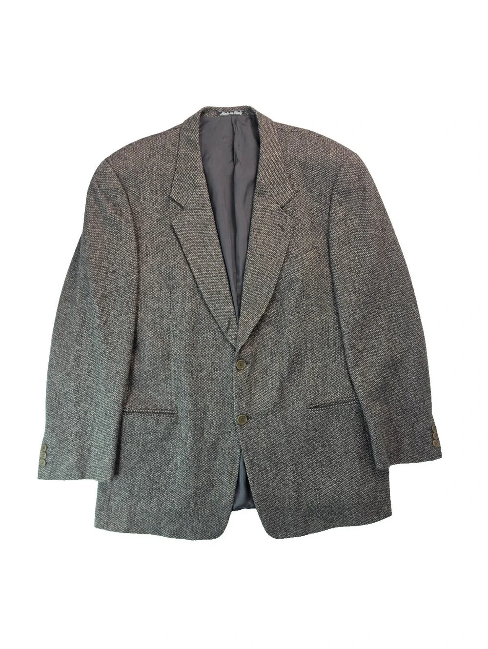 Mani By Giorgio Armani Vintage Pure Wool Gray 3 Pocket Sport Coat Blazer Men 44L
